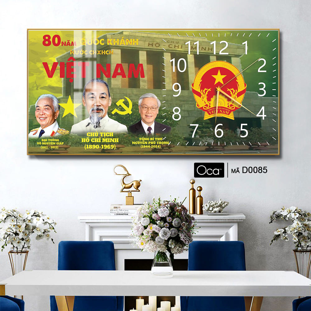 Đồng hồ Bác Hồ – Bác Giáp – Bác Trọng | Mã D0085 | Xưởng sản xuất Oca - Ảnh 2