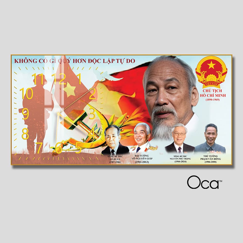Đồng hồ Những Bậc Vĩ Nhân Làm Nên Lịch Sử Việt | Mã D0086 | Xưởng sản xuất Oca