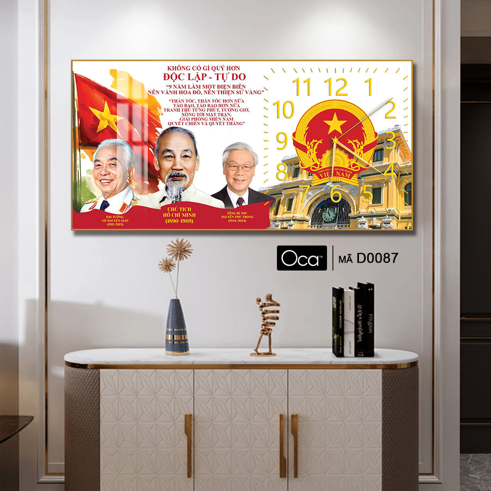 Đồng hồ Bác Hồ – Bác Giáp – Bác Trọng | Mã D0087 | Xưởng sản xuất Oca - Ảnh 4