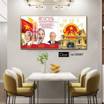 Alternative view of Đồng hồ Bác Hồ – Bác Giáp – Bác Trọng | Mã D0087 | Xưởng sản xuất Oca