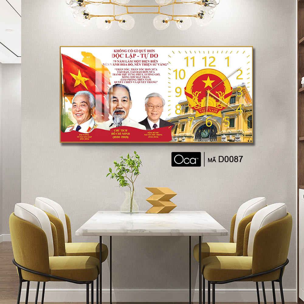 Đồng hồ Bác Hồ – Bác Giáp – Bác Trọng | Mã D0087 | Xưởng sản xuất Oca - Ảnh 2