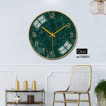 Alternative view of Đồng hồ họa tiết cẩm thạch | Tráng gương | Mã D0001 | Oca