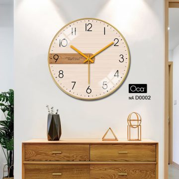 Alternative view of Đồng hồ họa tiết vân gỗ | Tráng gương | Mã D0002 | Oca
