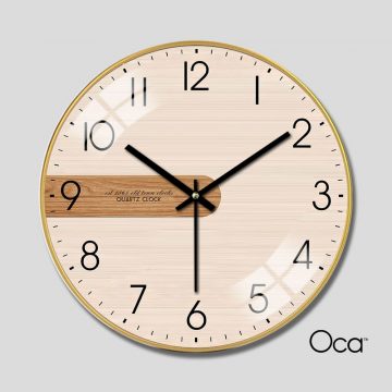 Đồng hồ họa tiết vân gỗ | Tráng gương | Mã D0002 | Oca
