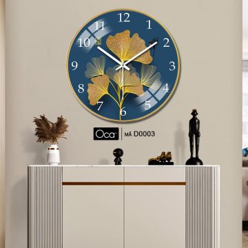 Alternative view of Đồng hồ lá nghệ thuật | Tráng gương | Mã D0003 | Oca