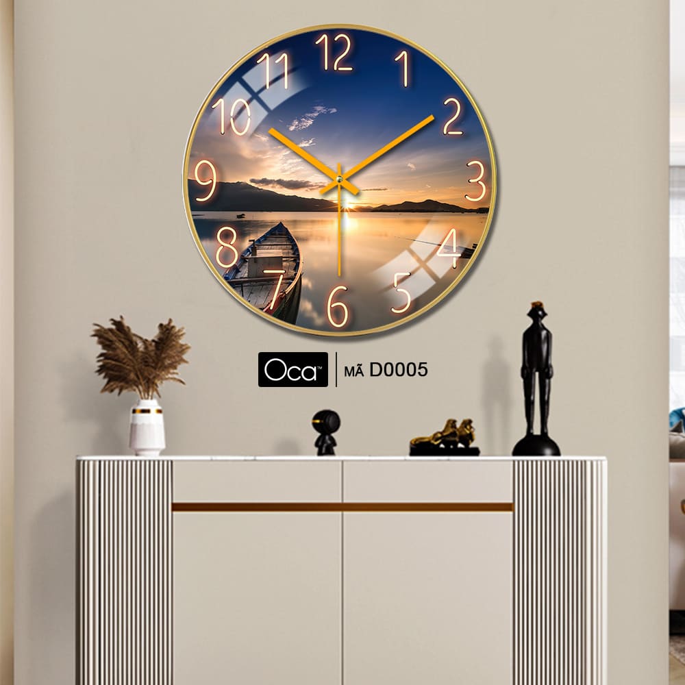 Đồng hồ chiều hoàng hôn | Tráng gương | Mã D0005 | Oca - Ảnh 3