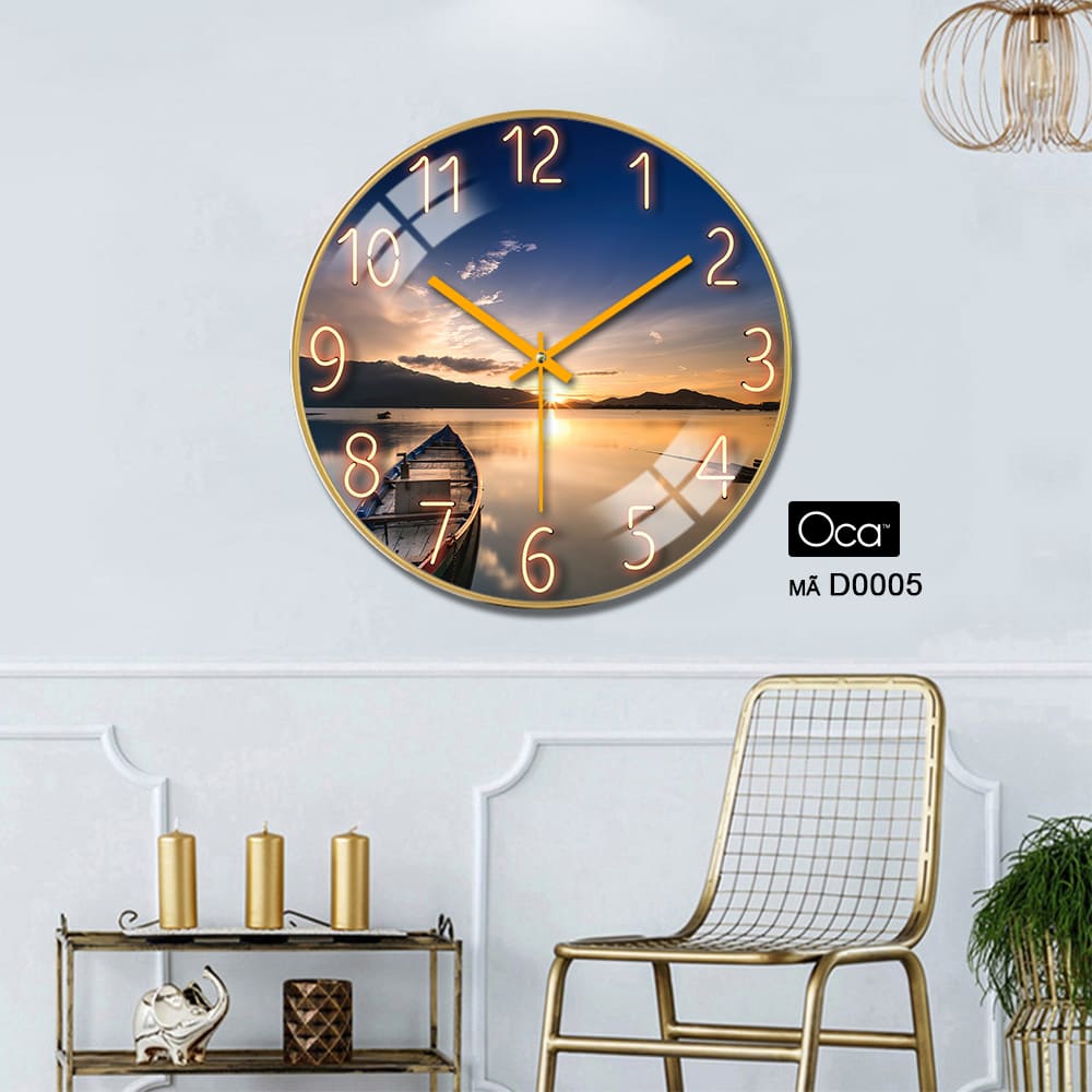 Đồng hồ chiều hoàng hôn | Tráng gương | Mã D0005 | Oca - Ảnh 4