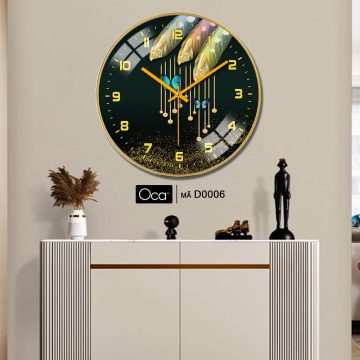 Alternative view of Đồng hồ lông vũ nghệ thuật | Tráng gương | Mã D0006 | Oca