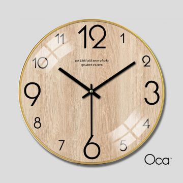 Đồng hồ họa tiết vân gỗ | Tráng gương | Mã D0010 | Oca