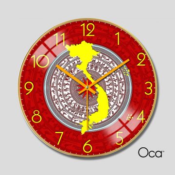 Đồng hồ bản đồ Việt Nam | Tráng gương | Mã D0013 | Oca