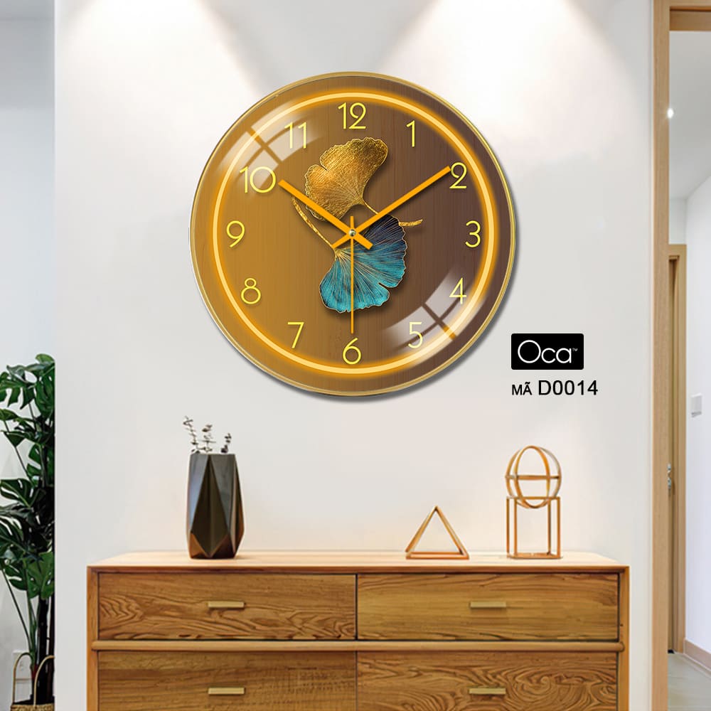 Đồng hồ lá nghệ thuật | Tráng gương | Mã D0014 | Oca - Ảnh 2