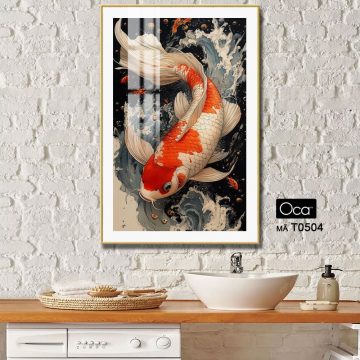 Alternative view of Cá Koi vượt thác | Mã T0504 | Oca