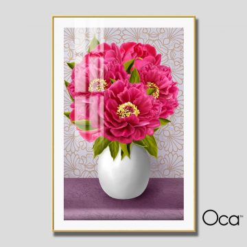 Bình hoa Thược Dược hồng | Mã T0537 | Oca