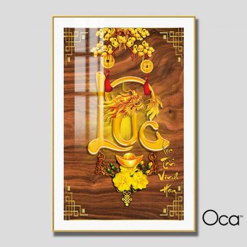 Chữ LỘC tấn vinh hoa | Mã T0550 | Oca